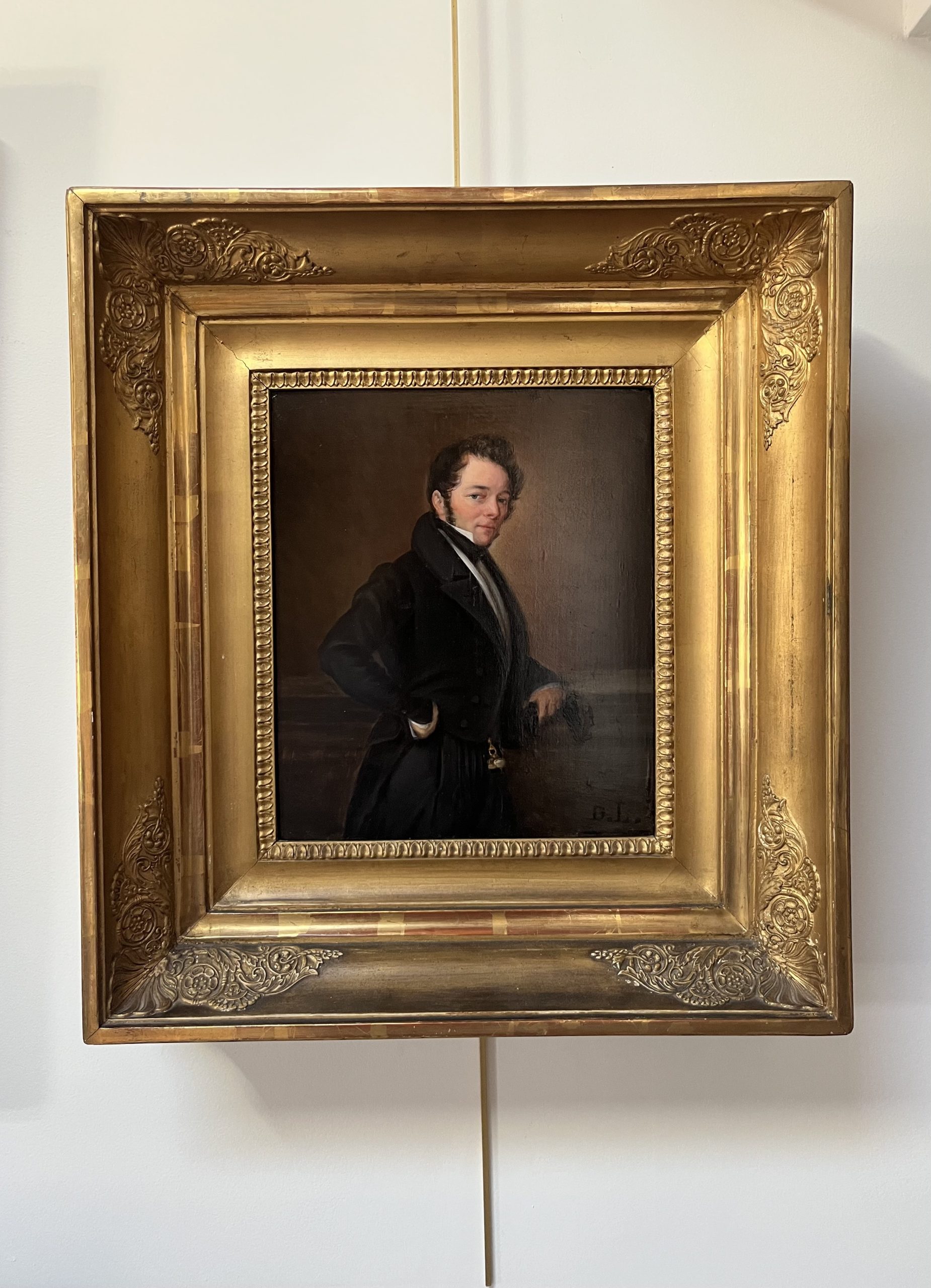 Ecole française XIX° Portrait d'homme huile sur panneau 3