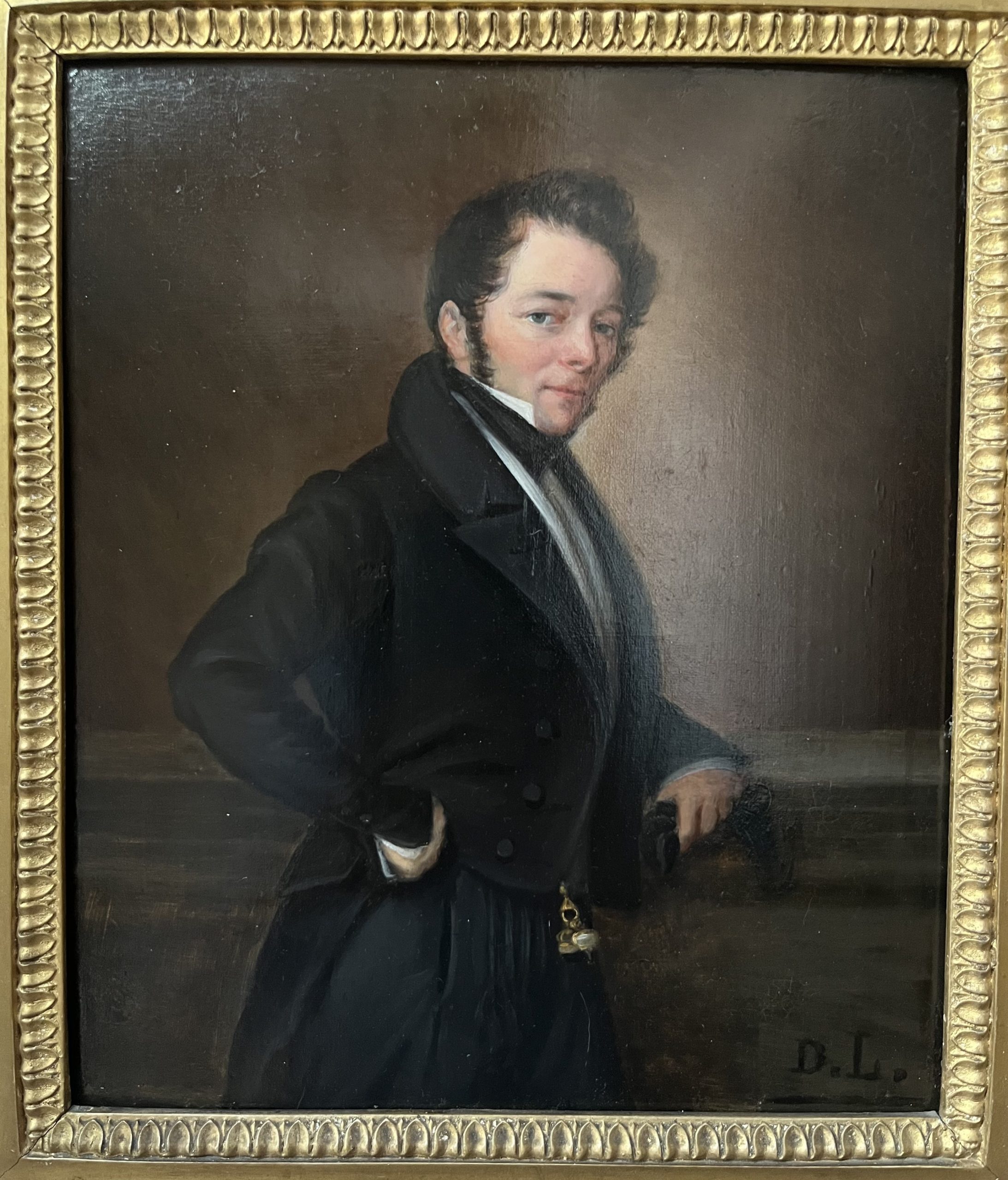 Ecole française XIX° Portrait d'homme huile sur panneau 6