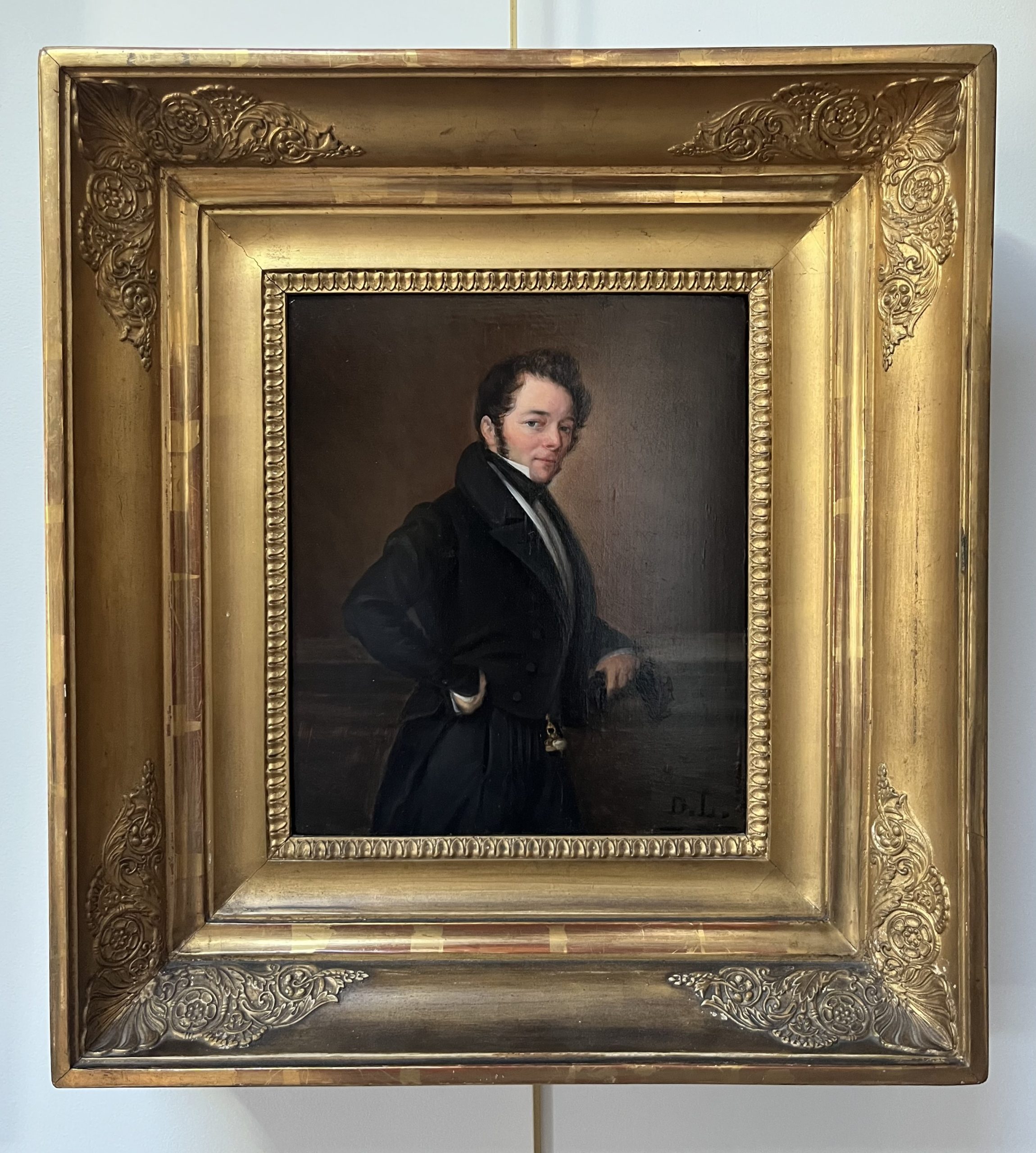 Ecole française XIX° Portrait d'homme huile sur panneau 7