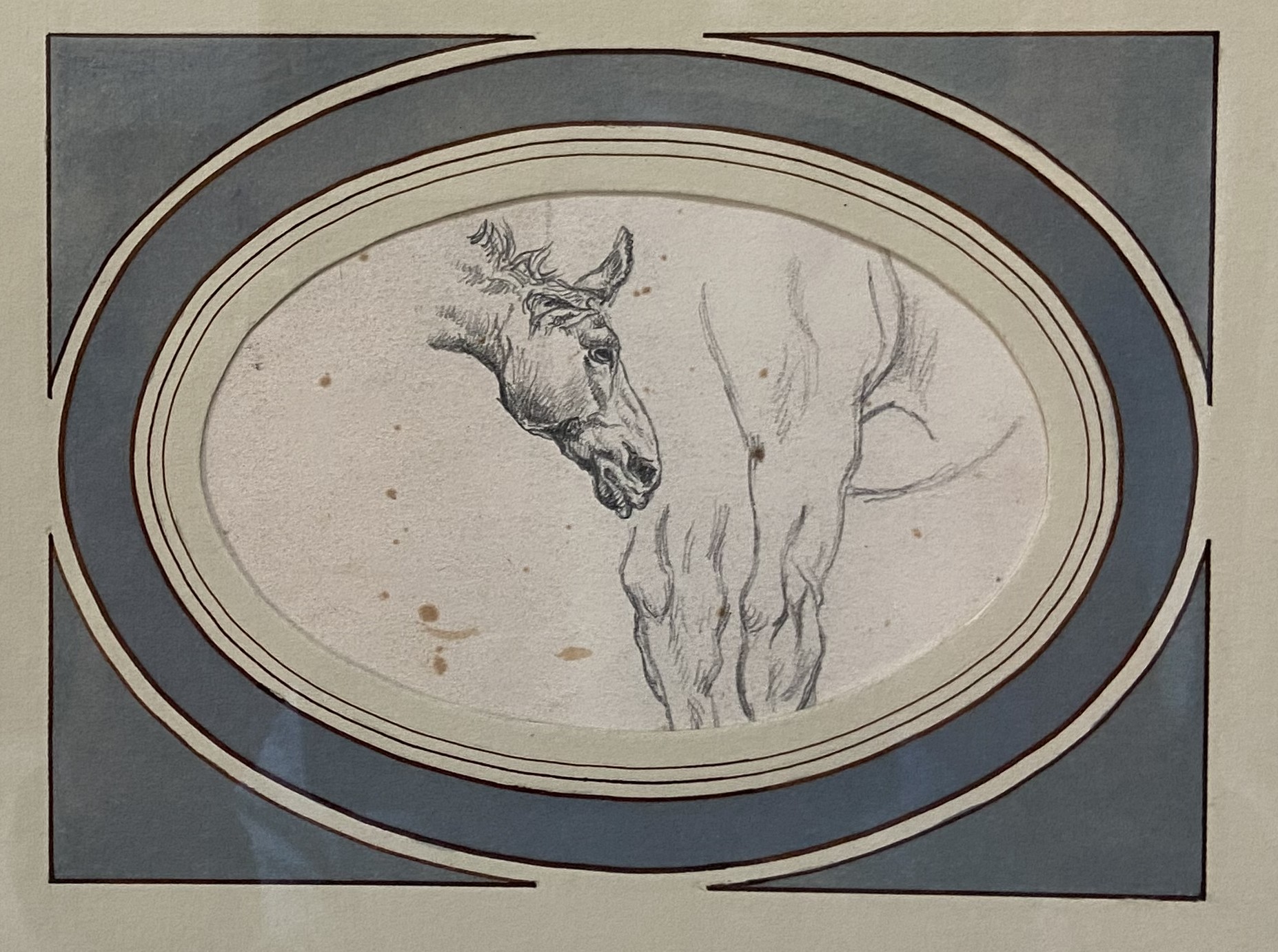 ecole française XIX° Etudes de chevaux 2