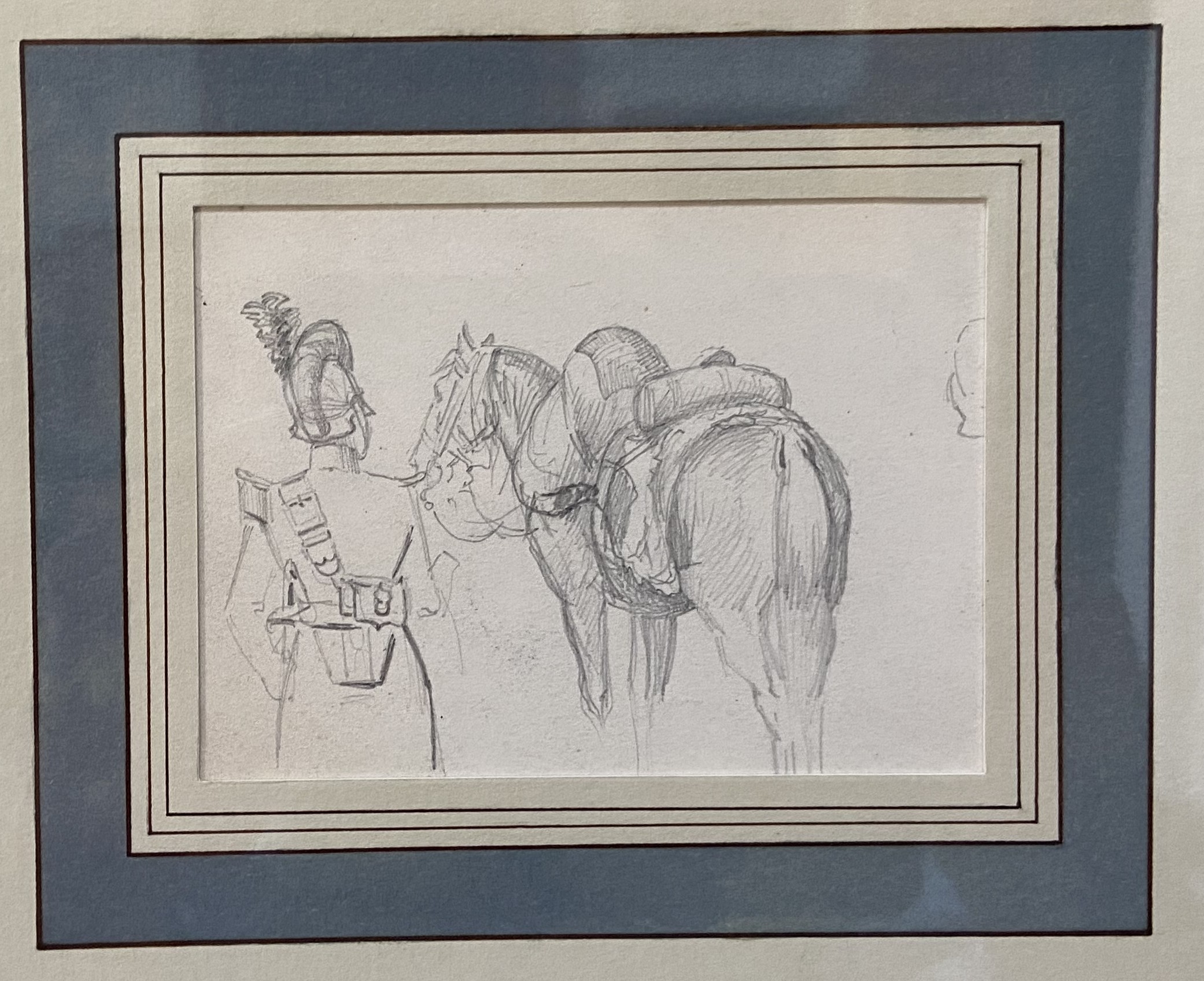 ecole française XIX° Etudes de chevaux 3