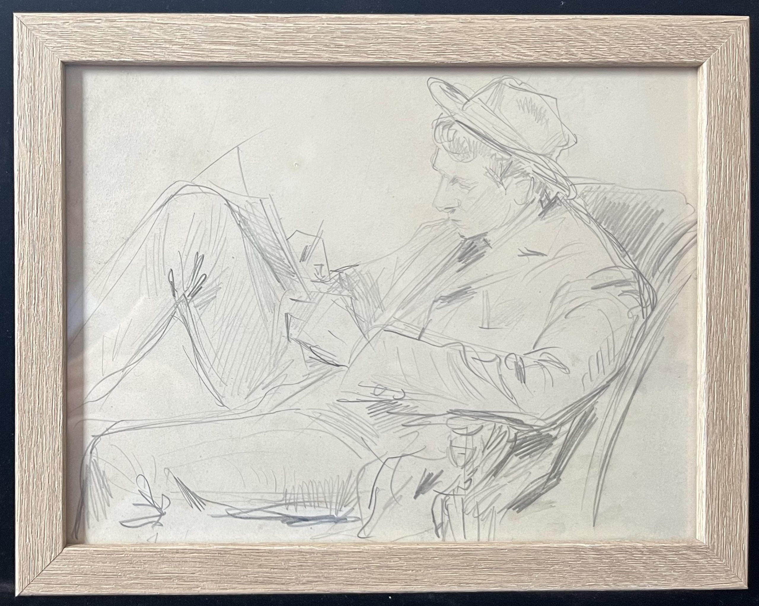 Paul Victor Mathey Son fils Jacques écrivant 3