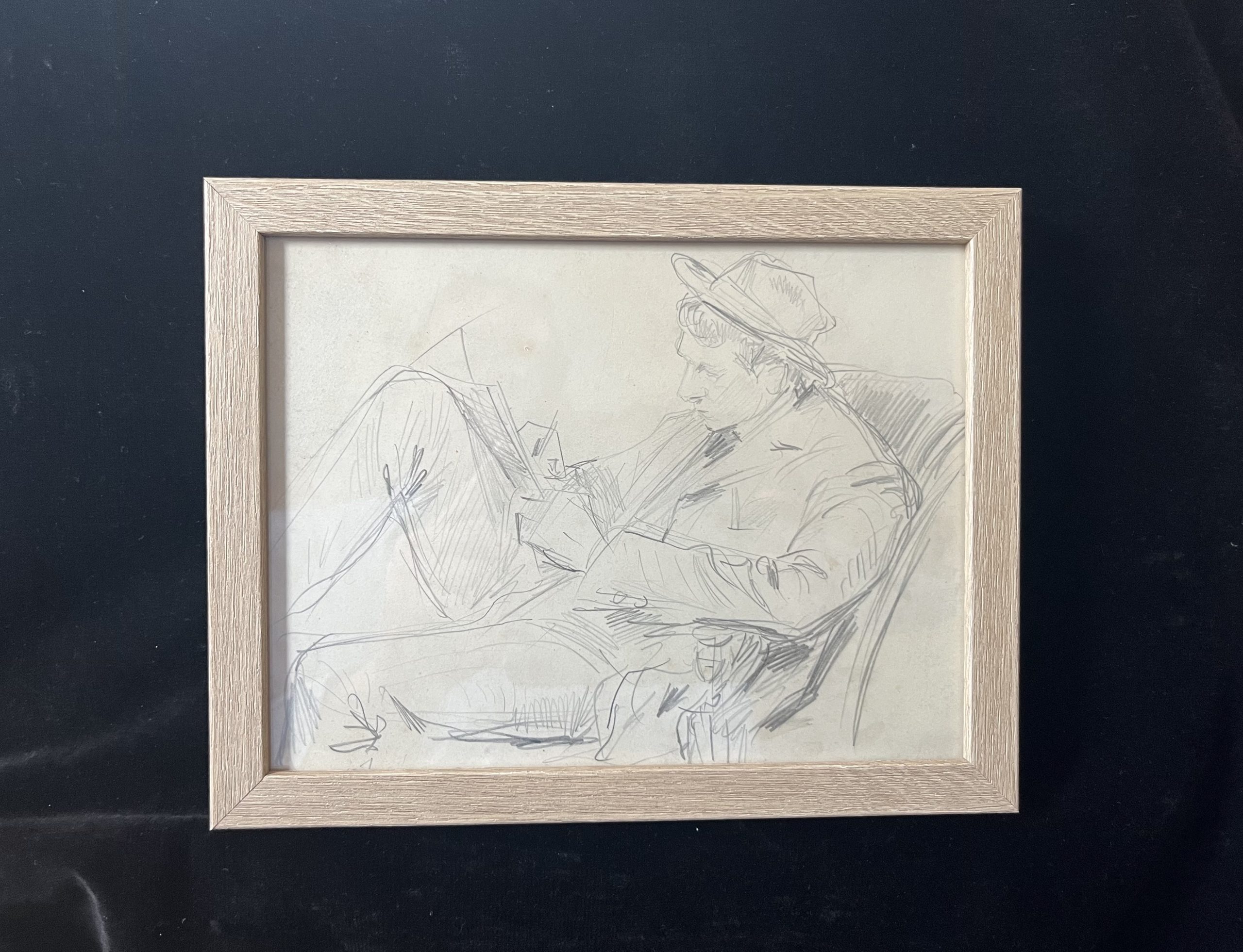 Paul Victor Mathey Son fils Jacques écrivant 7